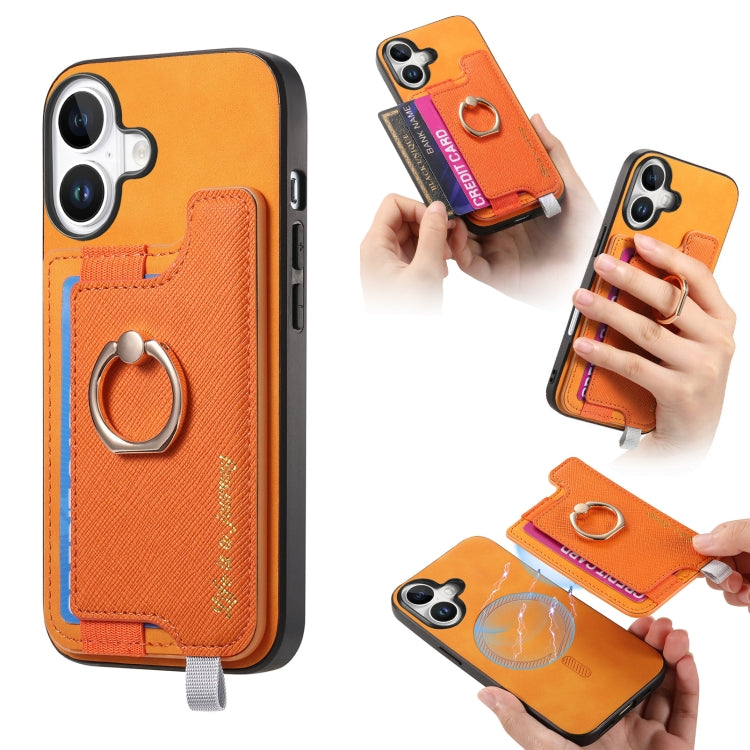 Retro Magsafe Cross Leather Ring Holder Card Bag Phone Case, For iPhone 16, For iPhone 15 Pro max, For iPhone 15 Pro Apple Accessories engret4889 iPhone 16 - APEXEL INDIA - Mobile Lens - Mobile Camera Lens - Cellphone Accessories - Phone Lens - Smartphone Lens