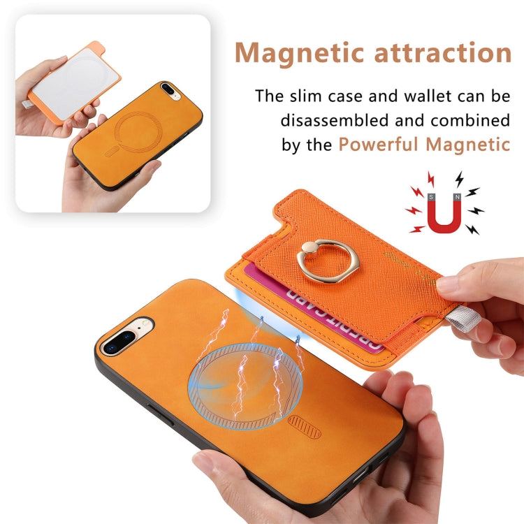 Retro Magsafe Cross Leather Ring Holder Card Bag Phone Case, For iPhone 7 / 8 / SE 2022, For iPhone 12 / 12 Pro, For iPhone X / XS Apple Accessories engret4889 More iPhone Cases - APEXEL INDIA - Mobile Lens - Mobile Camera Lens - Cellphone Accessories - Phone Lens - Smartphone Lens