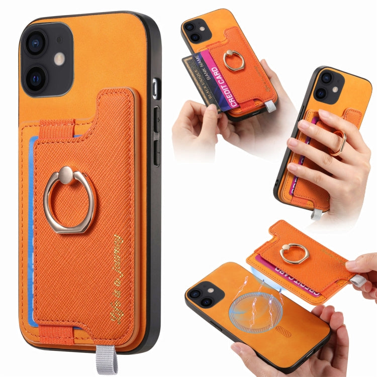 Retro Magsafe Cross Leather Ring Holder Card Bag Phone Case, For iPhone 7 / 8 / SE 2022, For iPhone 12 / 12 Pro, For iPhone X / XS Apple Accessories engret4889 More iPhone Cases - APEXEL INDIA - Mobile Lens - Mobile Camera Lens - Cellphone Accessories - Phone Lens - Smartphone Lens