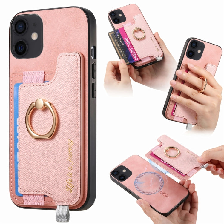 Retro Magsafe Cross Leather Ring Holder Card Bag Phone Case, For iPhone 7 / 8 / SE 2022, For iPhone 12 / 12 Pro, For iPhone X / XS Apple Accessories engret4889 More iPhone Cases - APEXEL INDIA - Mobile Lens - Mobile Camera Lens - Cellphone Accessories - Phone Lens - Smartphone Lens