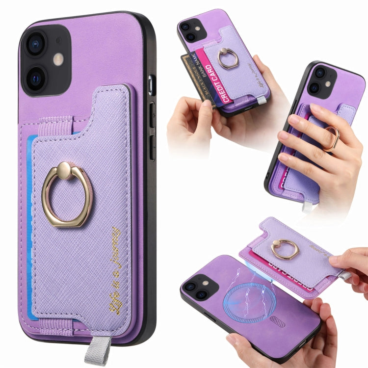 Retro Magsafe Cross Leather Ring Holder Card Bag Phone Case, For iPhone 7 / 8 / SE 2022, For iPhone 12 / 12 Pro, For iPhone X / XS Apple Accessories engret4889 More iPhone Cases - APEXEL INDIA - Mobile Lens - Mobile Camera Lens - Cellphone Accessories - Phone Lens - Smartphone Lens