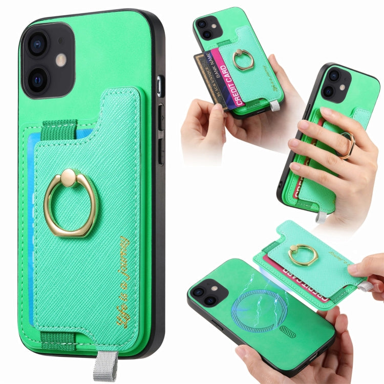 Retro Magsafe Cross Leather Ring Holder Card Bag Phone Case, For iPhone 7 / 8 / SE 2022, For iPhone 12 / 12 Pro, For iPhone X / XS Apple Accessories engret4889 More iPhone Cases - APEXEL INDIA - Mobile Lens - Mobile Camera Lens - Cellphone Accessories - Phone Lens - Smartphone Lens