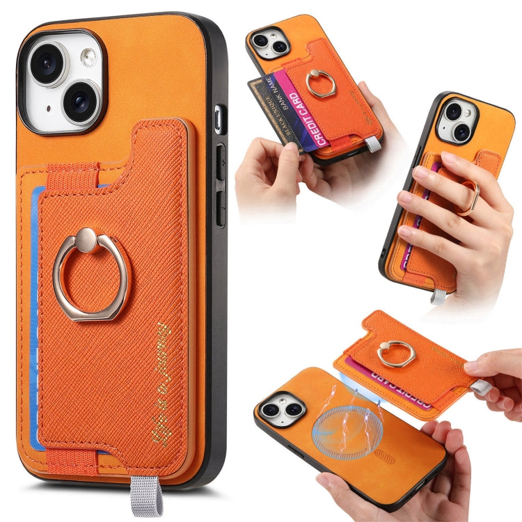 Retro Magsafe Cross Leather Ring Holder Card Bag Phone Case, For iPhone 14, For iPhone 14 Pro, For iPhone 14 Pro Max Apple Accessories engret4887 iPhone 14 - APEXEL INDIA - Mobile Lens - Mobile Camera Lens - Cellphone Accessories - Phone Lens - Smartphone Lens