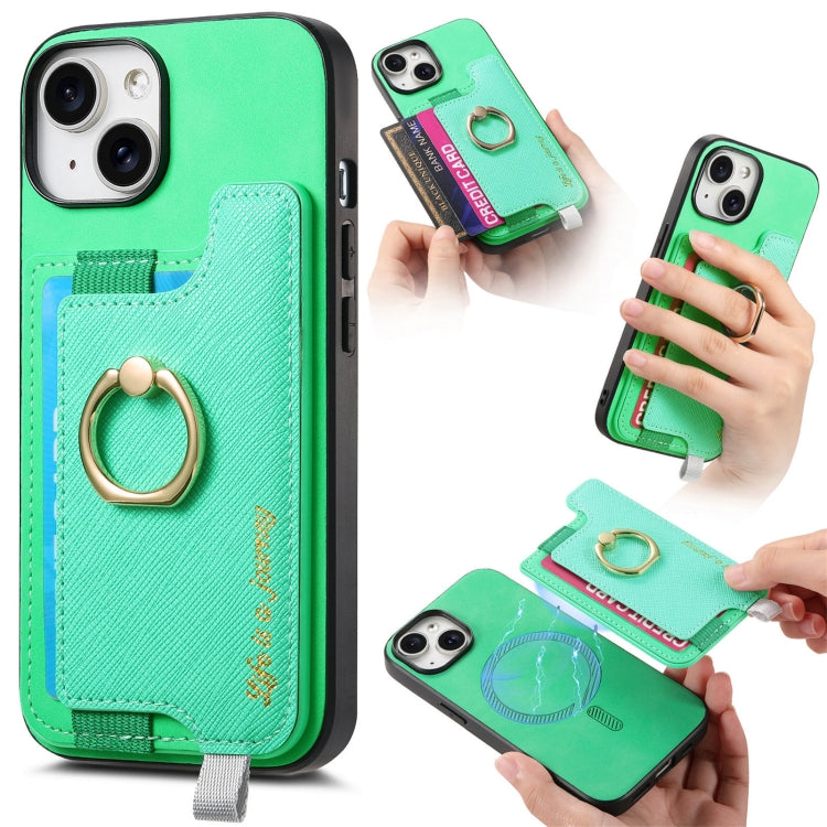 Retro Magsafe Cross Leather Ring Holder Card Bag Phone Case, For iPhone 14, For iPhone 14 Pro, For iPhone 14 Pro Max Apple Accessories engret4887 iPhone 14 - APEXEL INDIA - Mobile Lens - Mobile Camera Lens - Cellphone Accessories - Phone Lens - Smartphone Lens