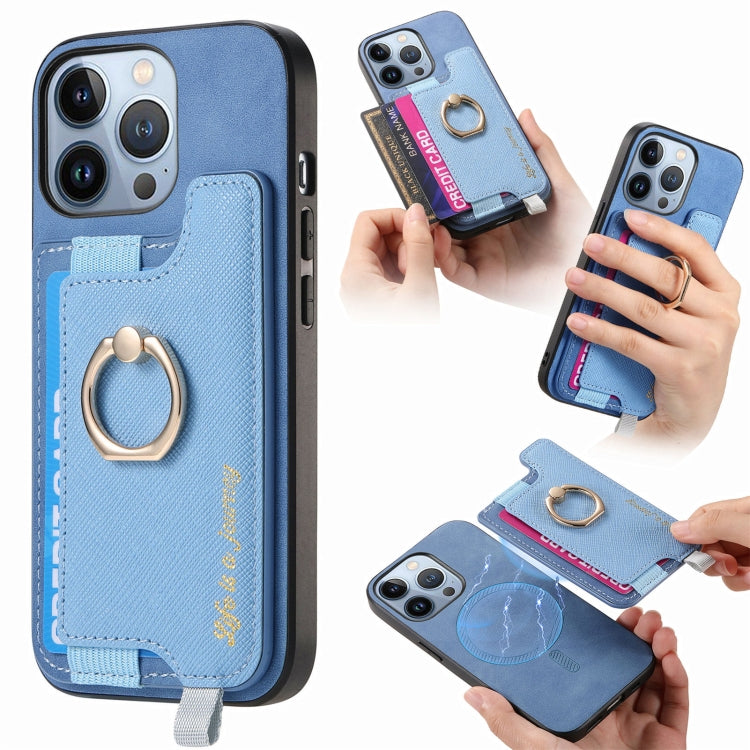 Retro Magsafe Cross Leather Ring Holder Card Bag Phone Case, For iPhone 14, For iPhone 14 Pro, For iPhone 14 Pro Max Apple Accessories engret4887 iPhone 14 - APEXEL INDIA - Mobile Lens - Mobile Camera Lens - Cellphone Accessories - Phone Lens - Smartphone Lens