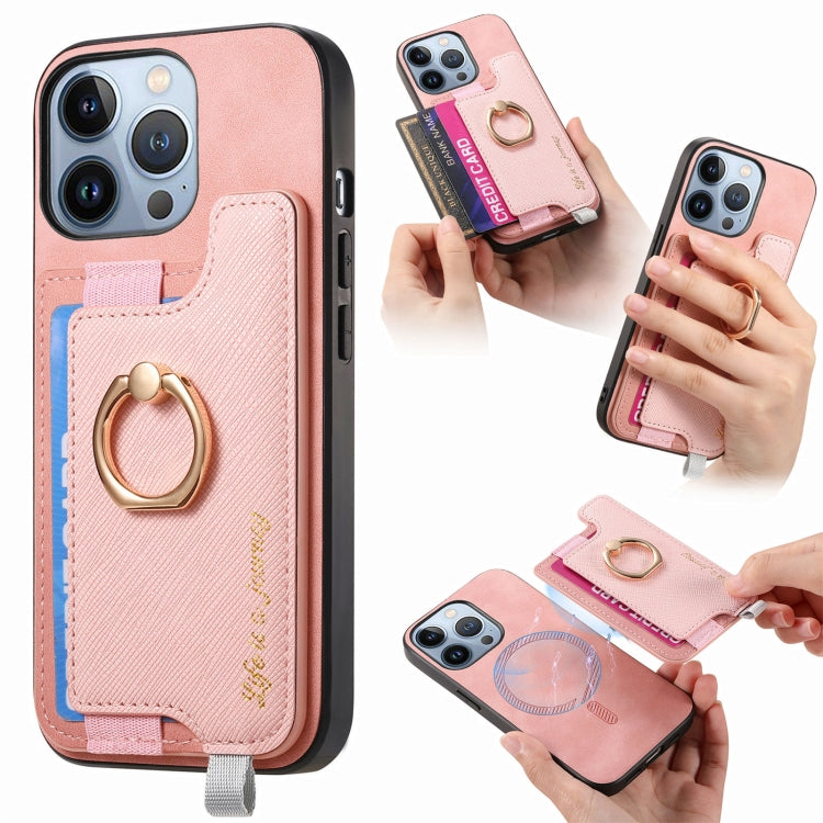 Retro Magsafe Cross Leather Ring Holder Card Bag Phone Case, For iPhone 14, For iPhone 14 Pro, For iPhone 14 Pro Max Apple Accessories engret4887 iPhone 14 - APEXEL INDIA - Mobile Lens - Mobile Camera Lens - Cellphone Accessories - Phone Lens - Smartphone Lens