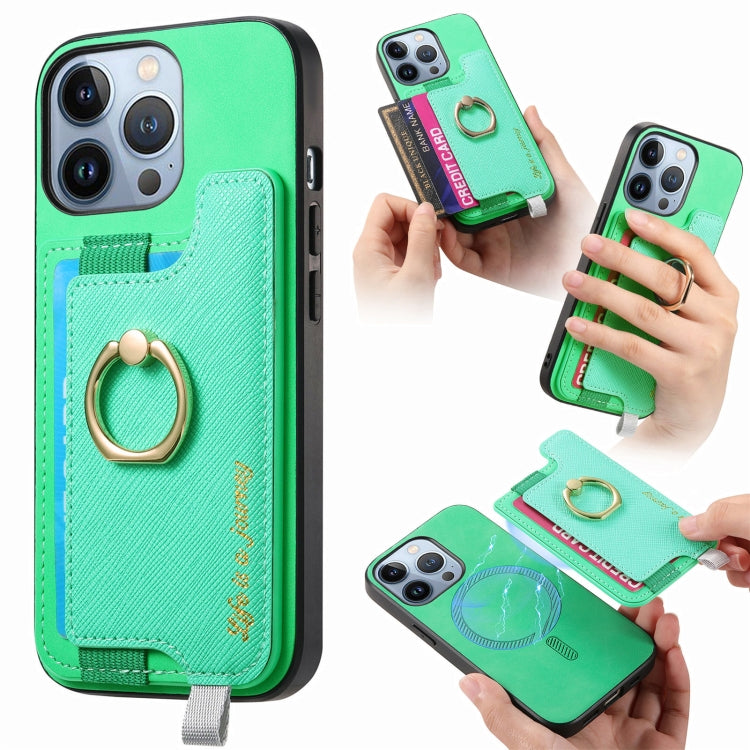 Retro Magsafe Cross Leather Ring Holder Card Bag Phone Case, For iPhone 14, For iPhone 14 Pro, For iPhone 14 Pro Max Apple Accessories engret4887 iPhone 14 - APEXEL INDIA - Mobile Lens - Mobile Camera Lens - Cellphone Accessories - Phone Lens - Smartphone Lens