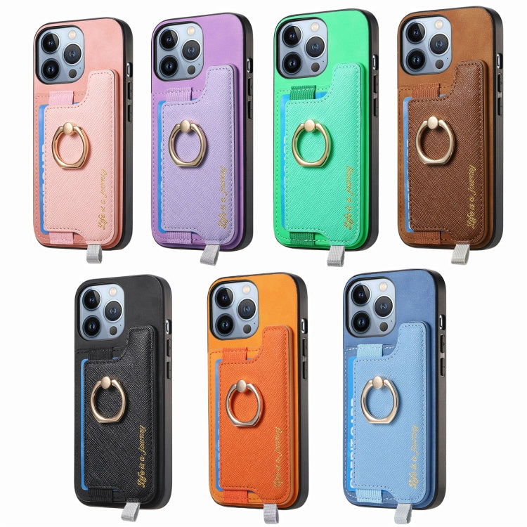 Retro Magsafe Cross Leather Ring Holder Card Bag Phone Case, For iPhone 14, For iPhone 14 Pro, For iPhone 14 Pro Max Apple Accessories engret4887 iPhone 14 - APEXEL INDIA - Mobile Lens - Mobile Camera Lens - Cellphone Accessories - Phone Lens - Smartphone Lens