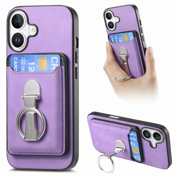 Retro Folding Ring Holder Card Bag MagSafe Phone Case, For iPhone 16, For iPhone 15 Pro Max, For iPhone 15 Pro Apple Accessories engret4890 iPhone 16 - APEXEL INDIA - Mobile Lens - Mobile Camera Lens - Cellphone Accessories - Phone Lens - Smartphone Lens