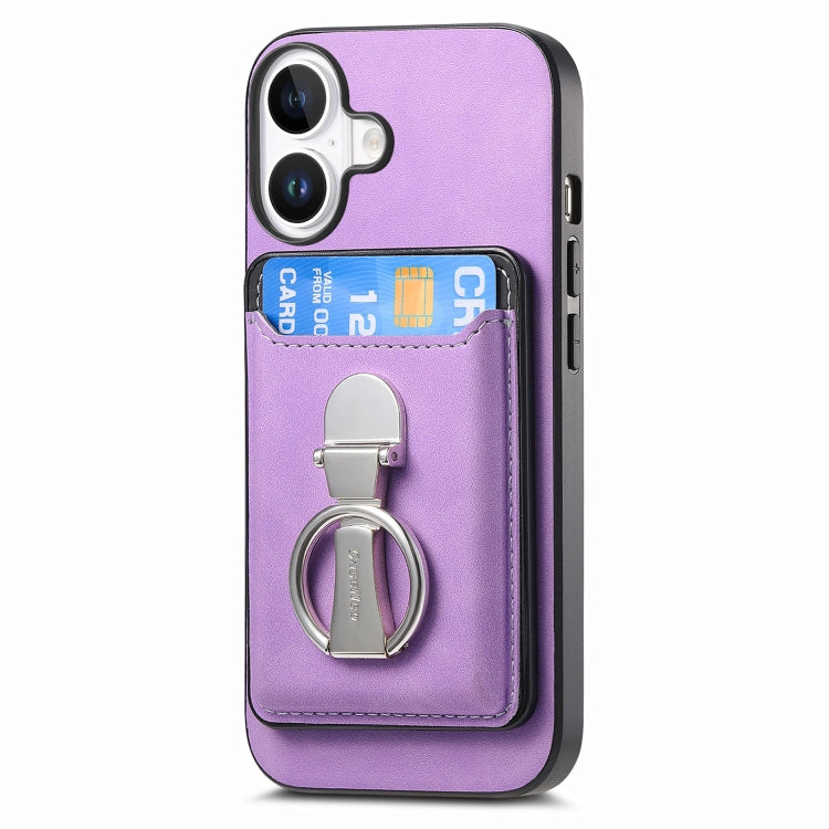 Retro Folding Ring Holder Card Bag MagSafe Phone Case, For iPhone 16, For iPhone 15 Pro Max, For iPhone 15 Pro Apple Accessories engret4890 iPhone 16 - APEXEL INDIA - Mobile Lens - Mobile Camera Lens - Cellphone Accessories - Phone Lens - Smartphone Lens