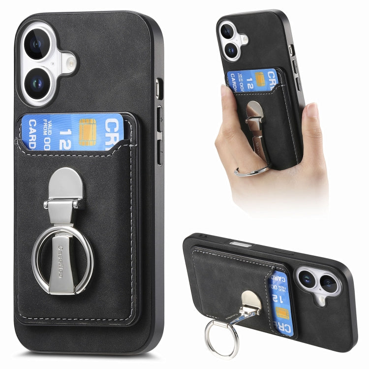 Retro Folding Ring Holder Card Bag MagSafe Phone Case, For iPhone 16, For iPhone 15 Pro Max, For iPhone 15 Pro Apple Accessories engret4890 iPhone 16 - APEXEL INDIA - Mobile Lens - Mobile Camera Lens - Cellphone Accessories - Phone Lens - Smartphone Lens