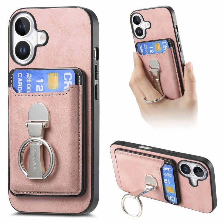 Retro Folding Ring Holder Card Bag MagSafe Phone Case, For iPhone 16, For iPhone 15 Pro Max, For iPhone 15 Pro Apple Accessories engret4890 iPhone 16 - APEXEL INDIA - Mobile Lens - Mobile Camera Lens - Cellphone Accessories - Phone Lens - Smartphone Lens