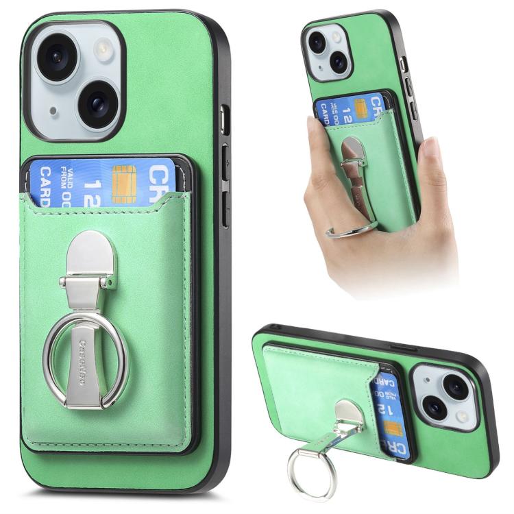 Retro Folding Ring Holder Card Bag MagSafe Phone Case, For iPhone 15 Plus, For iPhone 15, For iPhone 14 Plus Apple Accessories engret4896 iPhone 15 Plus - APEXEL INDIA - Mobile Lens - Mobile Camera Lens - Cellphone Accessories - Phone Lens - Smartphone Lens