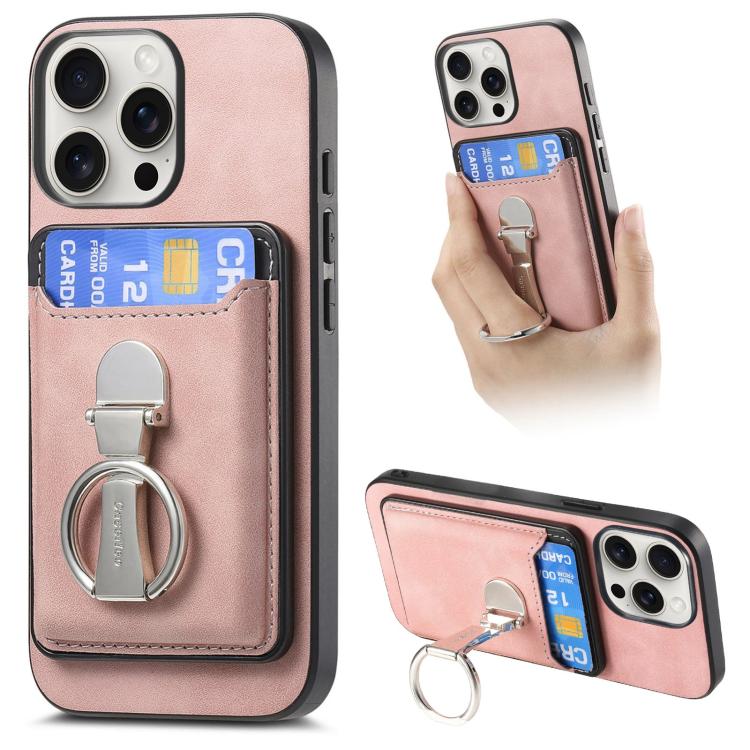 Retro Folding Ring Holder Card Bag MagSafe Phone Case, For iPhone 16, For iPhone 15 Pro Max, For iPhone 15 Pro Apple Accessories engret4890 iPhone 16 - APEXEL INDIA - Mobile Lens - Mobile Camera Lens - Cellphone Accessories - Phone Lens - Smartphone Lens
