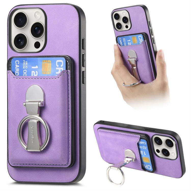 Retro Folding Ring Holder Card Bag MagSafe Phone Case, For iPhone 16, For iPhone 15 Pro Max, For iPhone 15 Pro Apple Accessories engret4890 iPhone 16 - APEXEL INDIA - Mobile Lens - Mobile Camera Lens - Cellphone Accessories - Phone Lens - Smartphone Lens