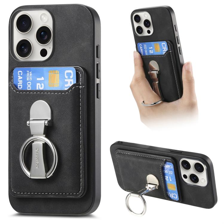 Retro Folding Ring Holder Card Bag MagSafe Phone Case, For iPhone 16, For iPhone 15 Pro Max, For iPhone 15 Pro Apple Accessories engret4890 iPhone 16 - APEXEL INDIA - Mobile Lens - Mobile Camera Lens - Cellphone Accessories - Phone Lens - Smartphone Lens