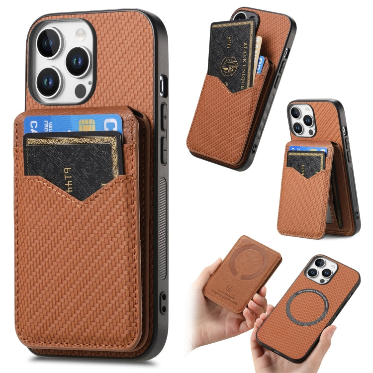 Carbon Fiber MagSafe Vertical Flip Card Bag Phone Case, For iPhone 16e, For iPhone 16 Pro Max, For iPhone 16 Pro, For iPhone 16 Plus Apple Accessories engcar4904 iPhone 16e - APEXEL INDIA - Mobile Lens - Mobile Camera Lens - Cellphone Accessories - Phone Lens - Smartphone Lens