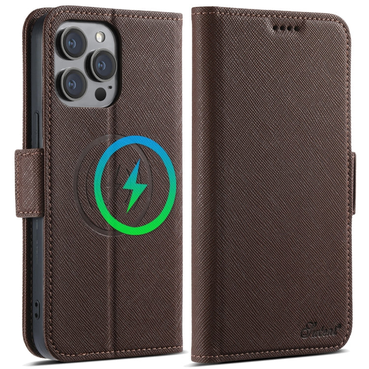 Suteni J08 Multifunctional Cross Texture MagSafe Leather Phone Case, For iPhone 14 Plus, For iPhone 14, For iPhone 14 Pro, For iPhone 14 Pro Max, For iPhone 13 Pro Max, For iPhone 13 Pro, For iPhone 13, For iPhone 12 Apple Accessories engsut4920 iPhone 14 Plus - Suteni - Mobile Lens - Mobile Camera Lens - Cellphone Accessories - Phone Lens - Smartphone Lens