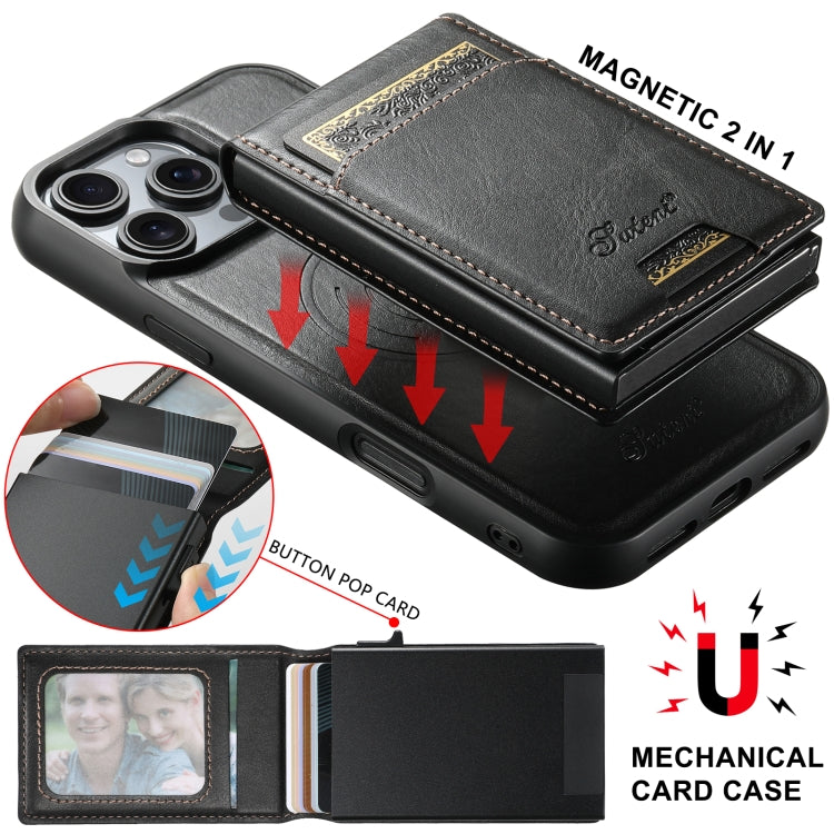 Suteni H19 Oil Wax 2-in-1 MagSafe Removable Card Box Back Phone Case, For iPhone 14 Pro Max, For iPhone 13 Pro Max, For iPhone 13 Pro, For iPhone 13, For iPhone 12, For iPhone 12 Pro Max, For iPhone 12 Pro Apple Accessories engsut4946 iPhone 14 Pro Max - Suteni - Mobile Lens - Mobile Camera Lens - Cellphone Accessories - Phone Lens - Smartphone Lens