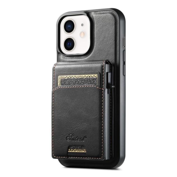 Suteni H19 Oil Wax 2-in-1 MagSafe Removable Card Box Back Phone Case, For iPhone 14 Pro Max, For iPhone 13 Pro Max, For iPhone 13 Pro, For iPhone 13, For iPhone 12, For iPhone 12 Pro Max, For iPhone 12 Pro Apple Accessories engsut4946 iPhone 14 Pro Max - Suteni - Mobile Lens - Mobile Camera Lens - Cellphone Accessories - Phone Lens - Smartphone Lens
