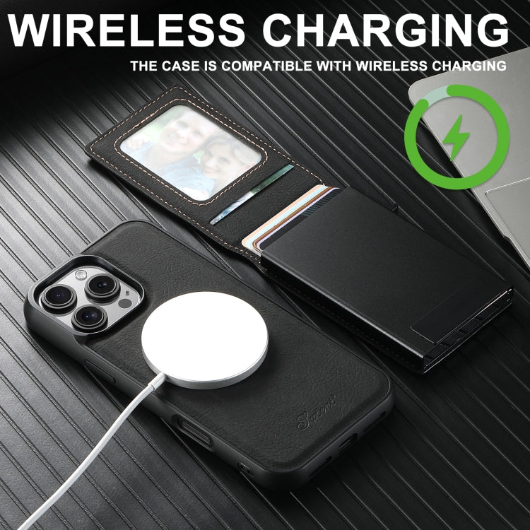 Suteni H19 Litchi Grain 2-in-1 MagSafe Removable Card Box Back Phone Case Apple Accessories engsut5725 iPhone 15 iPhone 15 Cases Suteni - Suteni - Mobile Lens - Mobile Camera Lens - Cellphone Accessories - Phone Lens - Smartphone Lens