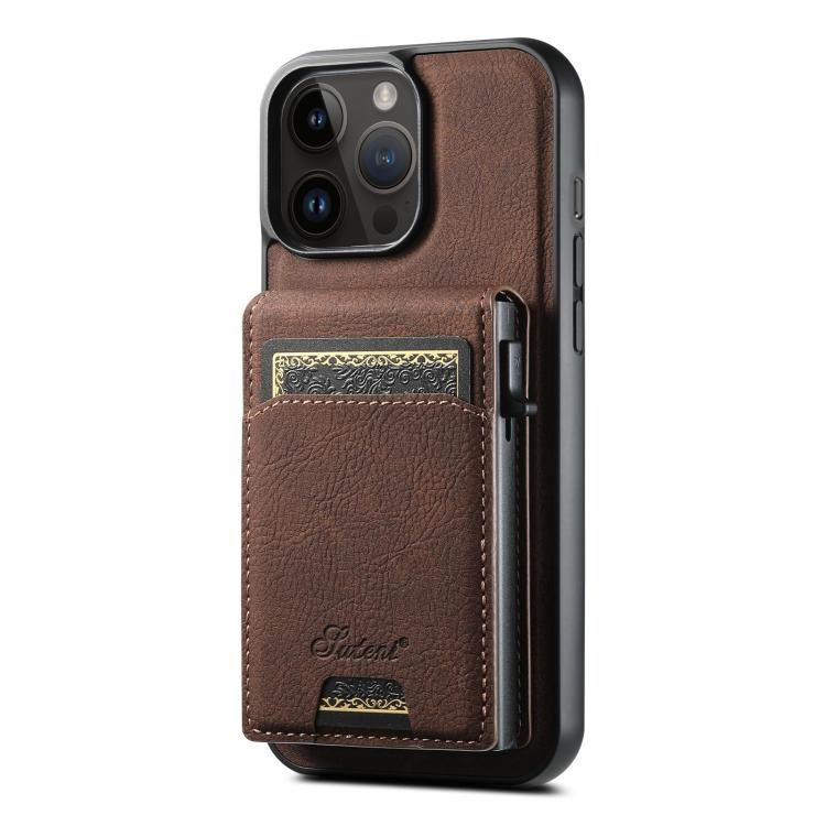 Suteni H19 Litchi Grain 2-in-1 MagSafe Removable Card Box Back Phone Case Apple Accessories engsut5725 iPhone 15 iPhone 15 Cases Suteni - Suteni - Mobile Lens - Mobile Camera Lens - Cellphone Accessories - Phone Lens - Smartphone Lens