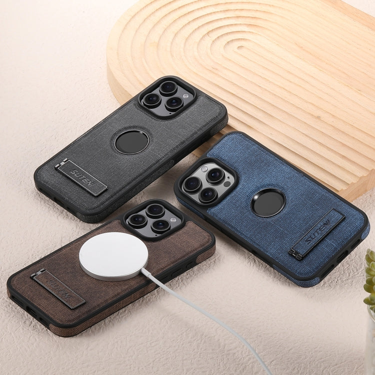 Suteni G2 Holder Denim Leather Back MagSafe Phone Case, For iPhone 16 Pro Max, For iPhone 16 Pro, For iPhone 16 Plus, For iPhone 16, For iPhone 15 Pro Max, For iPhone 15 Pro, For iPhone 15 Plus, For iPhone 15 Apple Accessories engsut4974 iPhone 16 Pro Max - Suteni - Mobile Lens - Mobile Camera Lens - Cellphone Accessories - Phone Lens - Smartphone Lens