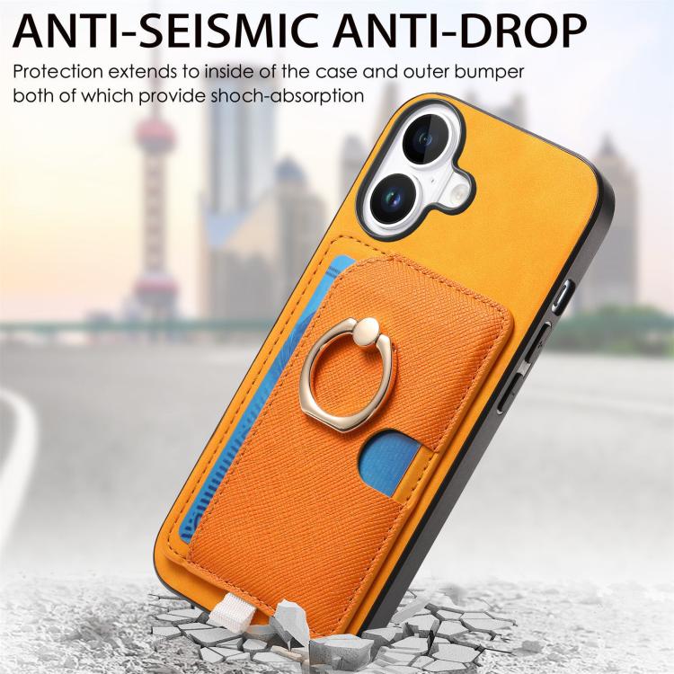 Retro Cross Leather Ring Side Insert Card Bag MagSafe Phone Case, For iPhone 16 Plus, For iPhone 16, For iPhone 15 Pro max Apple Accessories engret5066 iPhone 16 Plus - APEXEL INDIA - Mobile Lens - Mobile Camera Lens - Cellphone Accessories - Phone Lens - Smartphone Lens