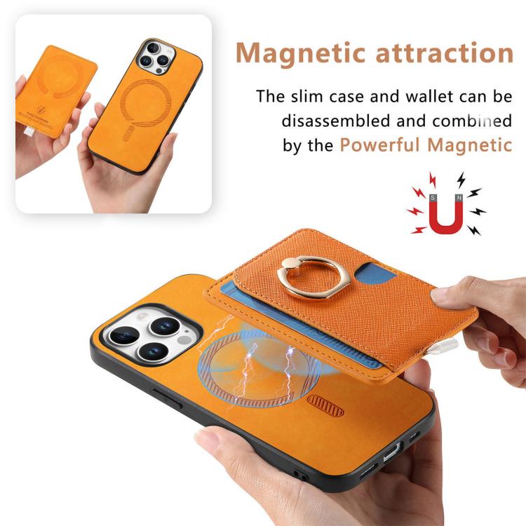 Retro Cross Leather Ring Side Insert Card Bag MagSafe Phone Case, For iPhone 15 Pro, For iPhone 15 Plus, For iPhone 15 Apple Accessories engret5082 iPhone 15 Pro - APEXEL INDIA - Mobile Lens - Mobile Camera Lens - Cellphone Accessories - Phone Lens - Smartphone Lens