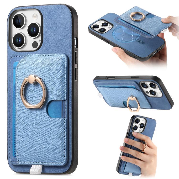 Retro Cross Leather Ring Side Insert Card Bag MagSafe Phone Case, For iPhone 15 Pro, For iPhone 15 Plus, For iPhone 15 Apple Accessories engret5082 iPhone 15 Pro - APEXEL INDIA - Mobile Lens - Mobile Camera Lens - Cellphone Accessories - Phone Lens - Smartphone Lens