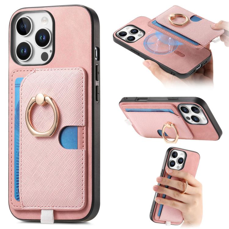 Retro Cross Leather Ring Side Insert Card Bag MagSafe Phone Case, For iPhone 15 Pro, For iPhone 15 Plus, For iPhone 15 Apple Accessories engret5082 iPhone 15 Pro - APEXEL INDIA - Mobile Lens - Mobile Camera Lens - Cellphone Accessories - Phone Lens - Smartphone Lens