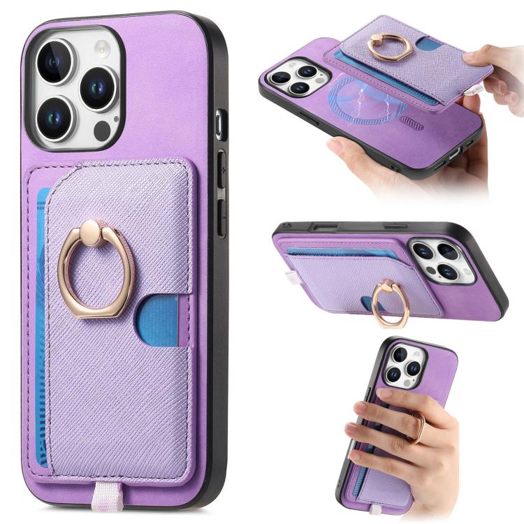Retro Cross Leather Ring Side Insert Card Bag MagSafe Phone Case, For iPhone 15 Pro, For iPhone 15 Plus, For iPhone 15 Apple Accessories engret5082 iPhone 15 Pro - APEXEL INDIA - Mobile Lens - Mobile Camera Lens - Cellphone Accessories - Phone Lens - Smartphone Lens
