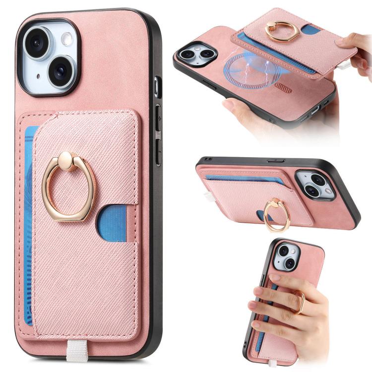 Retro Cross Leather Ring Side Insert Card Bag MagSafe Phone Case, For iPhone 15 Pro, For iPhone 15 Plus, For iPhone 15 Apple Accessories engret5082 iPhone 15 Pro - APEXEL INDIA - Mobile Lens - Mobile Camera Lens - Cellphone Accessories - Phone Lens - Smartphone Lens