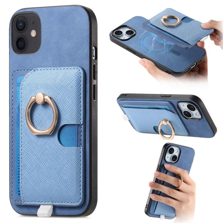 Retro Cross Leather Ring Side Insert Card Bag MagSafe Phone Case, For iPhone 11, For iPhone 11 Pro, For iPhone XR Apple Accessories engret5072 More iPhone Cases - APEXEL INDIA - Mobile Lens - Mobile Camera Lens - Cellphone Accessories - Phone Lens - Smartphone Lens