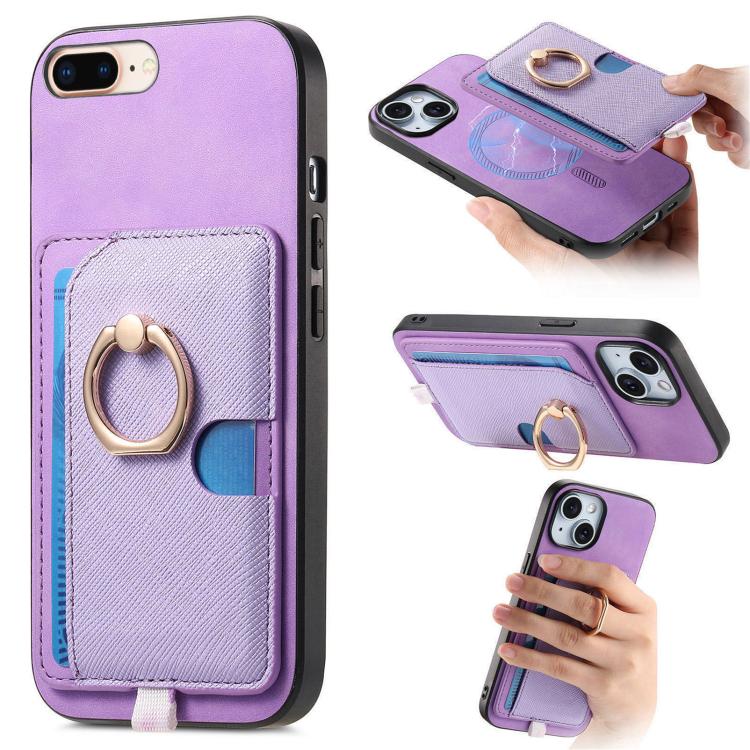 Retro Cross Leather Ring Side Insert Card Bag MagSafe Phone Case Apple Accessories engret5909 More iPhone Cases - APEXEL INDIA - Mobile Lens - Mobile Camera Lens - Cellphone Accessories - Phone Lens - Smartphone Lens