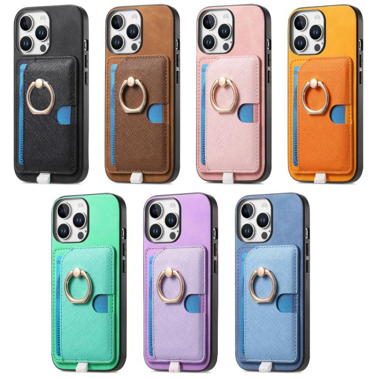 Retro Cross Leather Ring Side Insert Card Bag MagSafe Phone Case, For iPhone 15 Pro, For iPhone 15 Plus, For iPhone 15 Apple Accessories engret5082 iPhone 15 Pro - APEXEL INDIA - Mobile Lens - Mobile Camera Lens - Cellphone Accessories - Phone Lens - Smartphone Lens