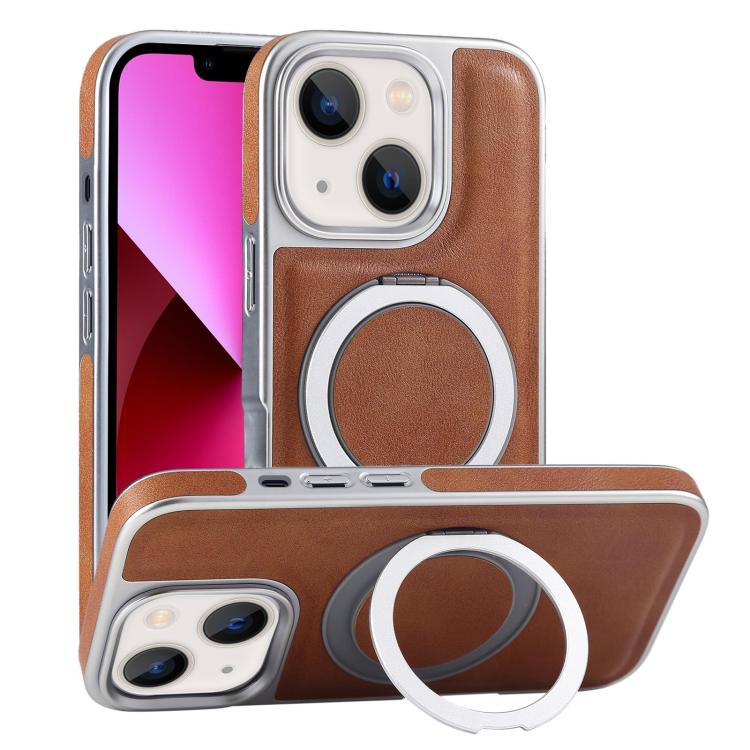 Plated Leather Grain Rotation MagSafe Holder Phone Case, For iPhone 13 Pro Max, For iPhone 13 Pro, For iPhone 13 Apple Accessories engpla5095 More iPhone Cases - APEXEL INDIA - Mobile Lens - Mobile Camera Lens - Cellphone Accessories - Phone Lens - Smartphone Lens