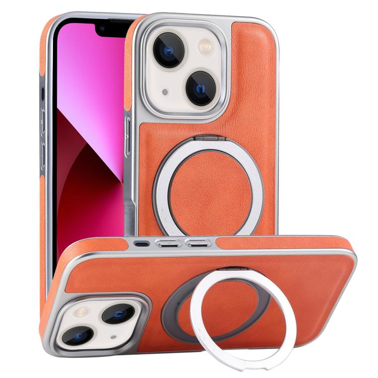 Plated Leather Grain Rotation MagSafe Holder Phone Case, For iPhone 13 Pro Max, For iPhone 13 Pro, For iPhone 13 Apple Accessories engpla5095 More iPhone Cases - APEXEL INDIA - Mobile Lens - Mobile Camera Lens - Cellphone Accessories - Phone Lens - Smartphone Lens