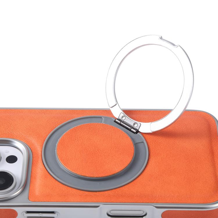 Plated Leather Grain Rotation MagSafe Holder Phone Case, For iPhone 16 Pro Max, For iPhone 16 Pro, For iPhone 16 Plus, For iPhone 16 Apple Accessories engpla5083 iPhone 16 Pro Max - APEXEL INDIA - Mobile Lens - Mobile Camera Lens - Cellphone Accessories - Phone Lens - Smartphone Lens