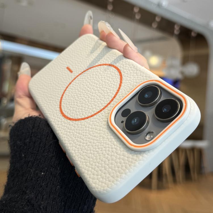 Orange Ring MagSafe Litchi Grain TPU Phone Case, For iPhone 16 Pro Max, For iPhone 16 Pro, For iPhone 16 Plus, For iPhone 16 Apple Accessories engora5118 iPhone 16 Pro Max - APEXEL INDIA - Mobile Lens - Mobile Camera Lens - Cellphone Accessories - Phone Lens - Smartphone Lens