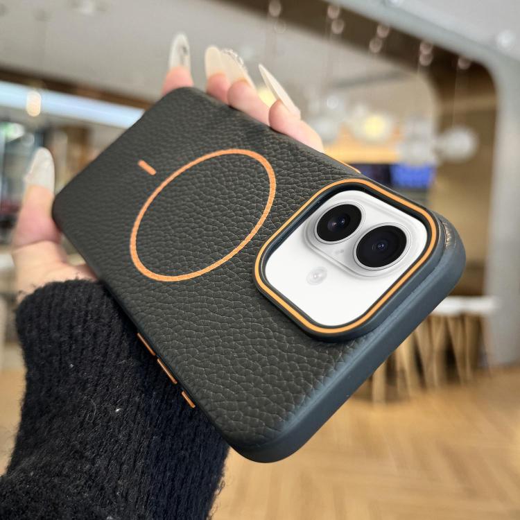 Orange Ring MagSafe Litchi Grain TPU Phone Case, For iPhone 16 Pro Max, For iPhone 16 Pro, For iPhone 16 Plus, For iPhone 16 Apple Accessories engora5118 iPhone 16 Pro Max - APEXEL INDIA - Mobile Lens - Mobile Camera Lens - Cellphone Accessories - Phone Lens - Smartphone Lens