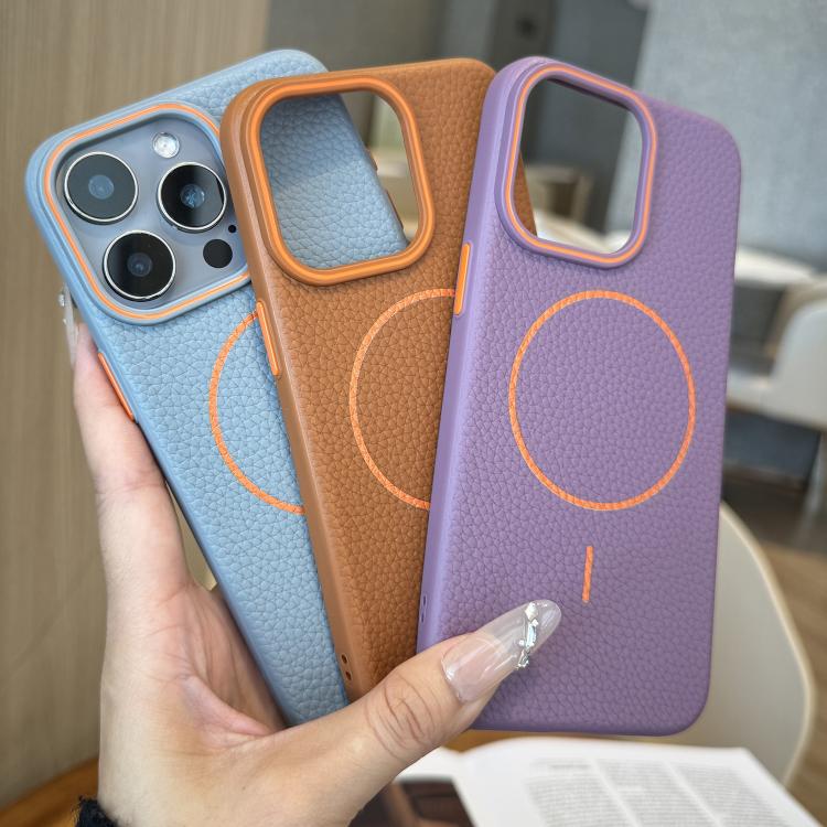 Orange Ring MagSafe Litchi Grain TPU Phone Case, For iPhone 16 Pro Max, For iPhone 16 Pro, For iPhone 16 Plus, For iPhone 16 Apple Accessories engora5118 iPhone 16 Pro Max - APEXEL INDIA - Mobile Lens - Mobile Camera Lens - Cellphone Accessories - Phone Lens - Smartphone Lens