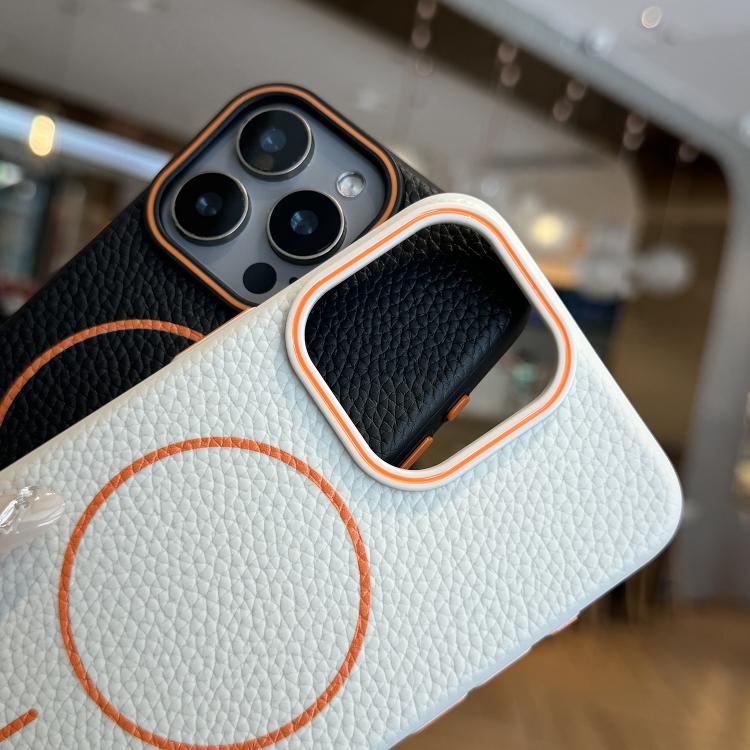 Orange Ring MagSafe Litchi Grain TPU Phone Case, For iPhone 16 Pro Max, For iPhone 16 Pro, For iPhone 16 Plus, For iPhone 16 Apple Accessories engora5118 iPhone 16 Pro Max - APEXEL INDIA - Mobile Lens - Mobile Camera Lens - Cellphone Accessories - Phone Lens - Smartphone Lens