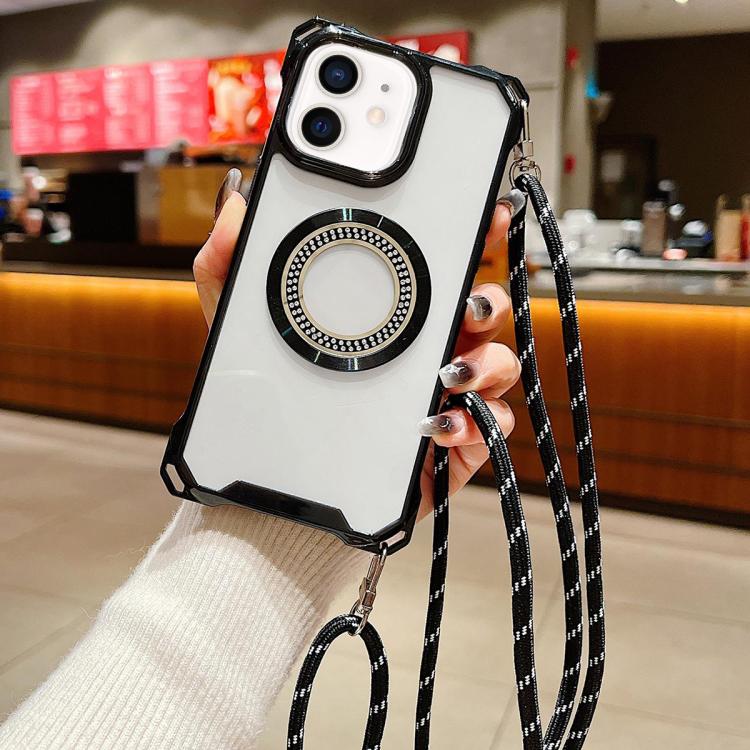 Traveler Crossbody Lanyard MagSafe Four-corner TPU Clear Phone Case, For iPhone 14 Plus, For iPhone 14, For iPhone 14 Pro, For iPhone 14 Pro Max, For iPhone 13 Pro Max, For iPhone 13 Pro, For iPhone 13, For iPhone 12 Apple Accessories engtra5127 iPhone 14 Plus - APEXEL INDIA - Mobile Lens - Mobile Camera Lens - Cellphone Accessories - Phone Lens - Smartphone Lens