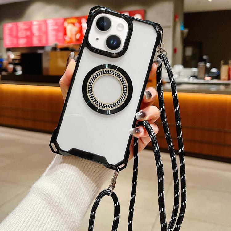 Traveler Crossbody Lanyard MagSafe Four-corner TPU Clear Phone Case, For iPhone 14 Plus, For iPhone 14, For iPhone 14 Pro, For iPhone 14 Pro Max, For iPhone 13 Pro Max, For iPhone 13 Pro, For iPhone 13, For iPhone 12 Apple Accessories engtra5127 iPhone 14 Plus - APEXEL INDIA - Mobile Lens - Mobile Camera Lens - Cellphone Accessories - Phone Lens - Smartphone Lens