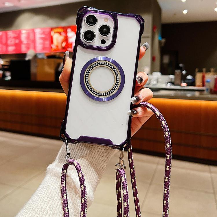 Traveler Crossbody Lanyard MagSafe Four-corner TPU Clear Phone Case, For iPhone 14 Plus, For iPhone 14, For iPhone 14 Pro, For iPhone 14 Pro Max, For iPhone 13 Pro Max, For iPhone 13 Pro, For iPhone 13, For iPhone 12 Apple Accessories engtra5127 iPhone 14 Plus - APEXEL INDIA - Mobile Lens - Mobile Camera Lens - Cellphone Accessories - Phone Lens - Smartphone Lens