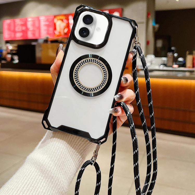 Traveler Crossbody Lanyard MagSafe Four-corner TPU Clear Phone Case, For iPhone 16 Pro Max, For iPhone 16 Pro, For iPhone 16 Plus, For iPhone 16, For iPhone 15 Pro Max, For iPhone 15 Pro, For iPhone 15 Plus, For iPhone 15 Apple Accessories engtra5126 iPhone 16 Pro Max - APEXEL INDIA - Mobile Lens - Mobile Camera Lens - Cellphone Accessories - Phone Lens - Smartphone Lens