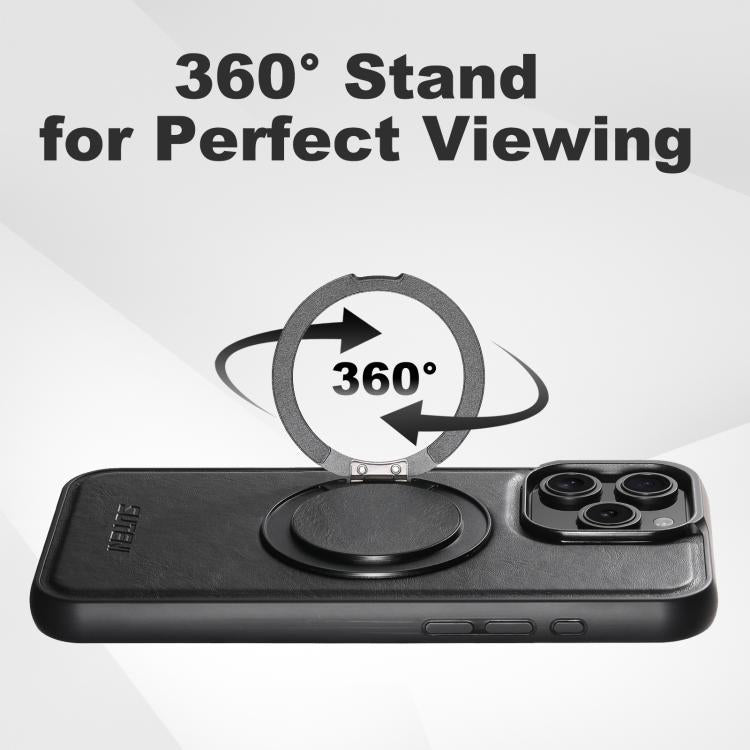 Suteni G3 Oil Wax 360 Rotation Holder MagSafe Back Phone Case, For iPhone 16 Pro Max, For iPhone 16 Pro, For iPhone 16 Plus, For iPhone 16, For iPhone 15 Pro Max, For iPhone 15 Pro, For iPhone 15 Plus, For iPhone 15 Apple Accessories engsut5122 iPhone 16 Pro Max - Suteni - Mobile Lens - Mobile Camera Lens - Cellphone Accessories - Phone Lens - Smartphone Lens