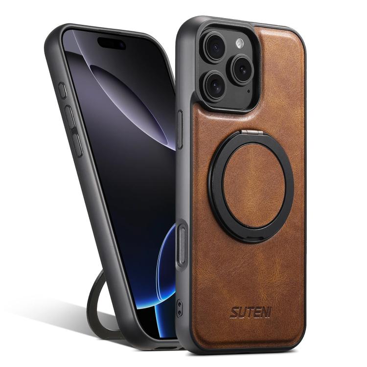 Suteni G3 Oil Wax 360 Rotation Holder MagSafe Back Phone Case, For iPhone 16 Pro Max, For iPhone 16 Pro, For iPhone 16 Plus, For iPhone 16, For iPhone 15 Pro Max, For iPhone 15 Pro, For iPhone 15 Plus, For iPhone 15 Apple Accessories engsut5122 iPhone 16 Pro Max - Suteni - Mobile Lens - Mobile Camera Lens - Cellphone Accessories - Phone Lens - Smartphone Lens