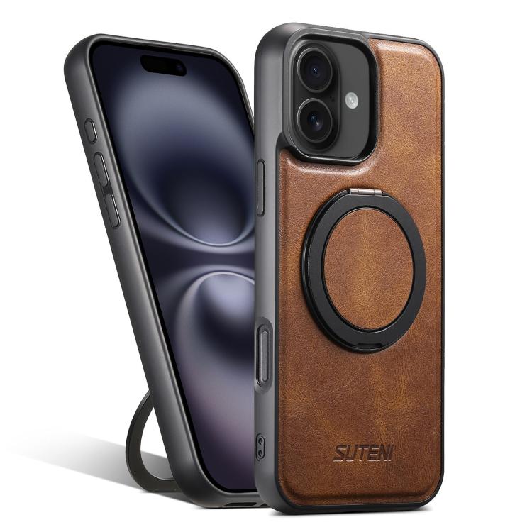 Suteni G3 Oil Wax 360 Rotation Holder MagSafe Back Phone Case, For iPhone 16 Pro Max, For iPhone 16 Pro, For iPhone 16 Plus, For iPhone 16, For iPhone 15 Pro Max, For iPhone 15 Pro, For iPhone 15 Plus, For iPhone 15 Apple Accessories engsut5122 iPhone 16 Pro Max - Suteni - Mobile Lens - Mobile Camera Lens - Cellphone Accessories - Phone Lens - Smartphone Lens